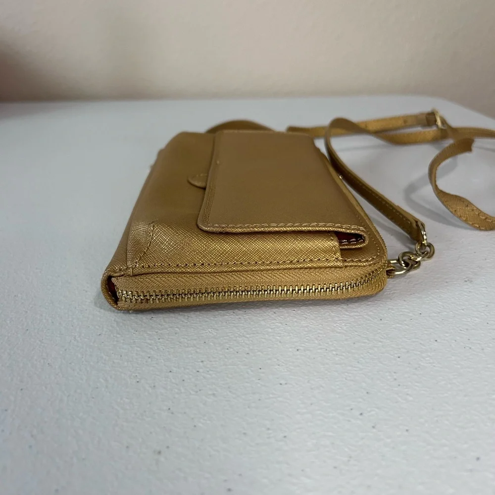 HOBO Bag The Original Gold Crossbody Leather Purse